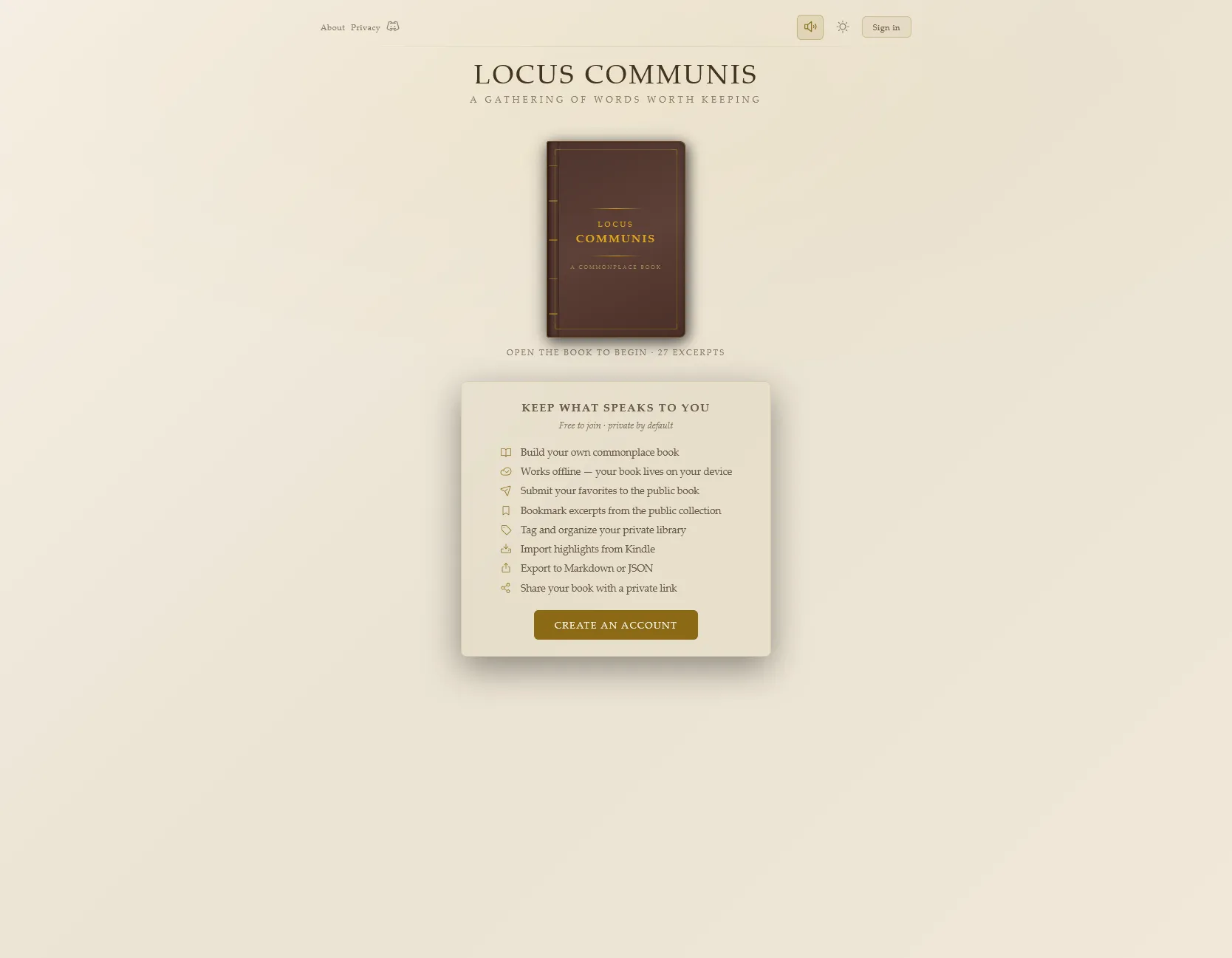 Locus Communis screenshot